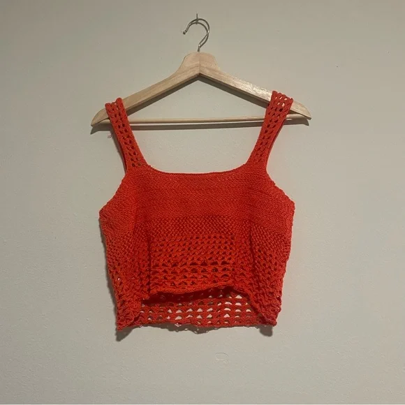 Free People Orange Fuego Sweater Skirt Two Piece Set, Size S - Picture 6 of 9